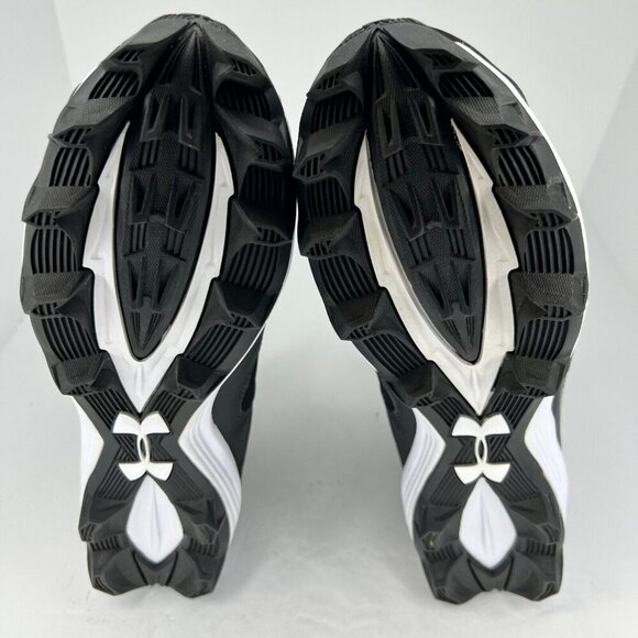 Under Armour Mens 1247242-001 Black Synthetic Lace Up Size 12 Football Cleats - Picture 8 of 9